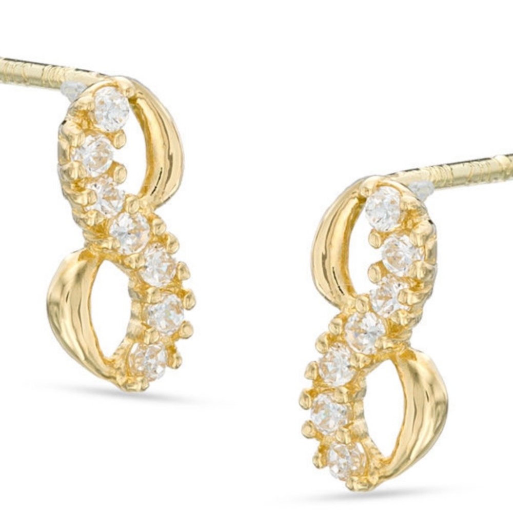 10K Gold Infinity Studs